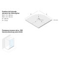 Doccia Duschwanne Pizarra Semicircular 90x90cm