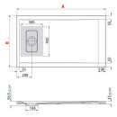 Novellini Novosolid Rechteck-Duschwanne 140x80cm