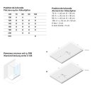 Doccia Duschwanne Liso Enmarcado Frontal 80x120cm