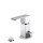Tres Cuadro-Tres, Einhandmischer Bidet mit Dusche, chrom