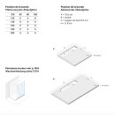 Doccia Duschwanne Canto Lateral 100x180cm
