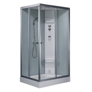 EAGO Dampfdusche DZ954F6 weiß 100x80 rechts