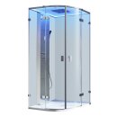 Dampfdusche Deluxe Edition AWT LD110F15, 90x90cm, silber