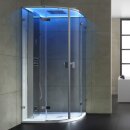 Dampfdusche Deluxe Edition AWT LD110F15, 90x90cm, silber