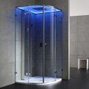Dampfdusche Deluxe Edition AWT LD110F15, 90x90cm, silber