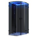 Dampfdusche Deluxe Edition AWT LD109F15, 100x100cm, schwarz