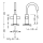Tres Cuadro-Tres, Zweigriff-Waschtischbatterie, chrom