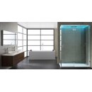 Dampfdusche Deluxe Edition AWT LD111F15, 150x90cm, silber, Rechtssausführung