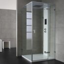 Dampfdusche Stone Edition AWT LD108F15, 90x90cm, weiß matt, Rechtssausführung