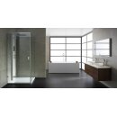 Dampfdusche Stone Edition AWT LD108F15, 90x90cm, weiß matt, Linksausführung