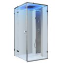 Dampfdusche Deluxe Edition AWT LD108F15, 90x90cm, silber,...