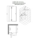 Dampfdusche Deluxe Edition AWT LD106F15, 100x100cm, silber, Linksausführung
