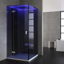 Dampfdusche Deluxe Edition AWT LD106F15, 100x100cm, schwarz, Linksausführung