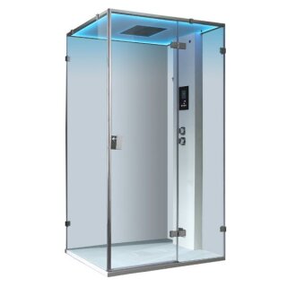 Dampfdusche Stone Edition AWT LD107F15, 120x90cm, weiß matt, Rechtssausführung