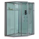 EAGO Dampfdusche DZ994F12 mit Duschtasse weiß 135x135