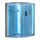 EAGO Dampfdusche DZ994-1F12 mit Duschtasse weiß 135x135