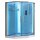 EAGO Dampfdusche DZ994-1F12 mit Duschtasse weiß 135x135