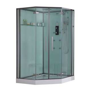 EAGO Dampfdusche DZ993F12 mit Duschtasse weiß 120x120