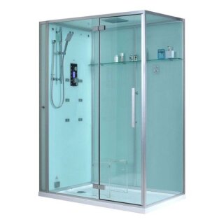 EAGO Dampfdusche DZ991F12 mit Duschtasse weiß 150x90 links