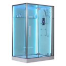 EAGO Dampfdusche DZ991-1F12 mit Duschtasse weiß...