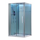 EAGO Dampfdusche DZ990F12 mit Duschtasse weiß...