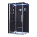 EAGO Dampfdusche DZ990F12 mit Duschtasse schwarz 120x90...