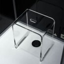 EAGO Dampfdusche DZ990-1F12 mit Duschtasse weiß 120x90 links