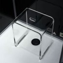 EAGO Dampfdusche DZ989F12 mit Duschtasse schwarz 100x100 links