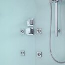 EAGO Dusche D990 mit Duschtasse weiß 120x90 links