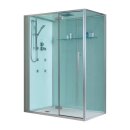 EAGO Dusche D991 weiß 150x90 links