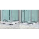 EAGO Dampfdusche DZ991F12 weiß 150x90 links