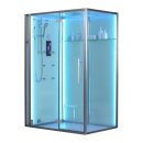 EAGO Dampfdusche DZ991-1F12 weiß 150x90 links