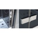 EAGO Dampfdusche DZ991-1F12 weiß 150x90 links