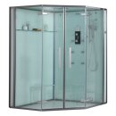 EAGO Dampfdusche DZ993F12 weiß 120x120