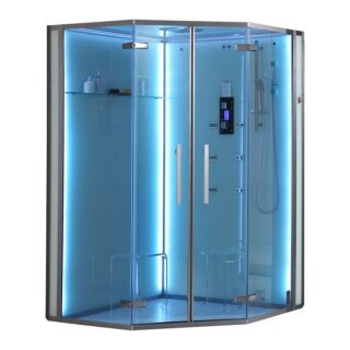 EAGO Dampfdusche DZ993-1F12 weiß 120x120