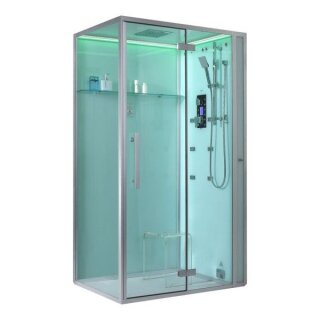 EAGO Dampfdusche DZ990F12 weiß 120x90 rechts