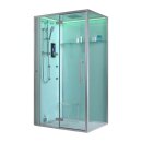 EAGO Dampfdusche DZ990F12 weiß 120x90 links