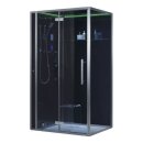 EAGO Dampfdusche DZ990F12 schwarz 120x90 links