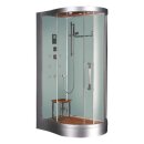 EAGO Dampfdusche DZ966F8 weiß 120x90 links