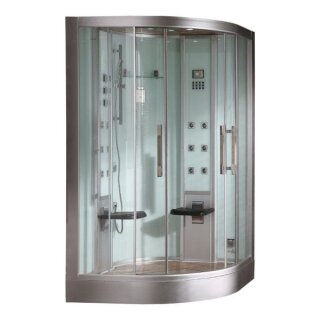 EAGO Dampfdusche DZ962F8 weiß 120x120