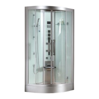 EAGO Dampfdusche DZ965F8 weiß 90x90