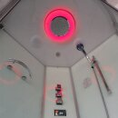 EAGO Dampfdusche DZ951F8 weiß 90x90