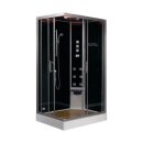 EAGO Dampfdusche DZ955F8 schwarz 120x90 rechts