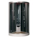 EAGO Dampfdusche DZ949F8 schwarz 100x100