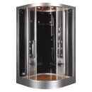 EAGO Dampfdusche DZ962F8 schwarz 120x120