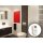 Howatech Infrarot Glasheizkörper mit Steckdosenthermostat 60x100cm 850 Watt rot