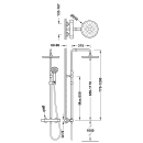 Tres Base-Tres Plus, Thermostatset Brausebatterie, chrom