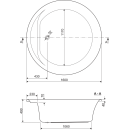 Runde Badewanne Spiekeroog Durchm. 160x49