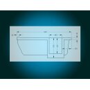 Budo-Plast Baths Impression 140cm x 76cm, Badewanne mit Tür