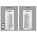 Novellini Rechteck - Badewanne Calypso (80cm;170cm)